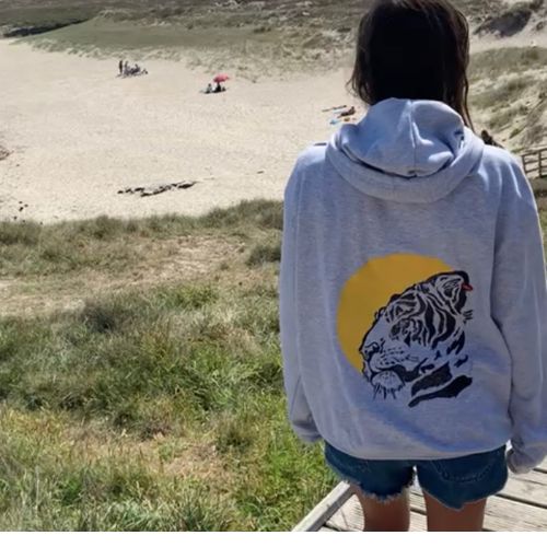 Hoodie Streetware | Tigre sol – vista 2