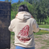 Hoodie Streetware | Tigre burgundy – vista 2