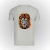 Camiseta algodón orgánico gris león pincelado