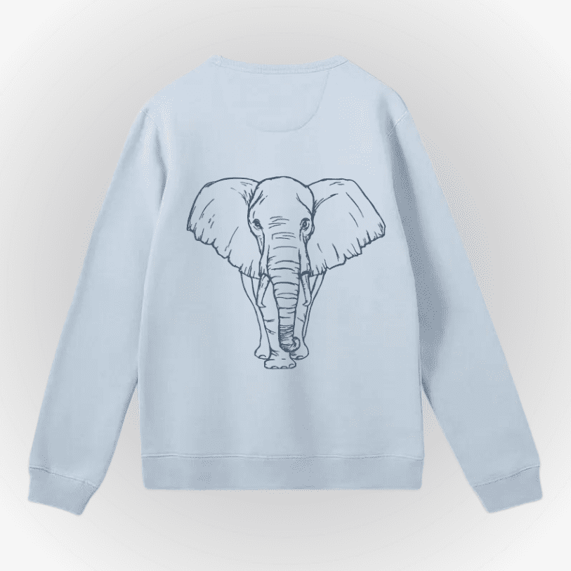 Creamy blue elefante