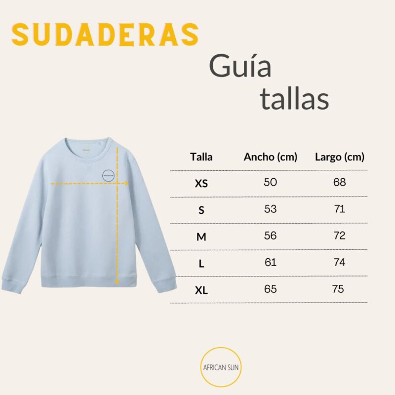 Guía tallas sudaderas Col