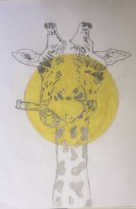 Jirafa puro carboncillo