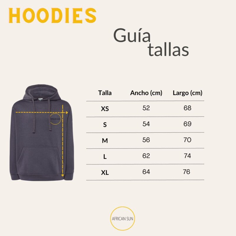 Guía Tallas hoodies