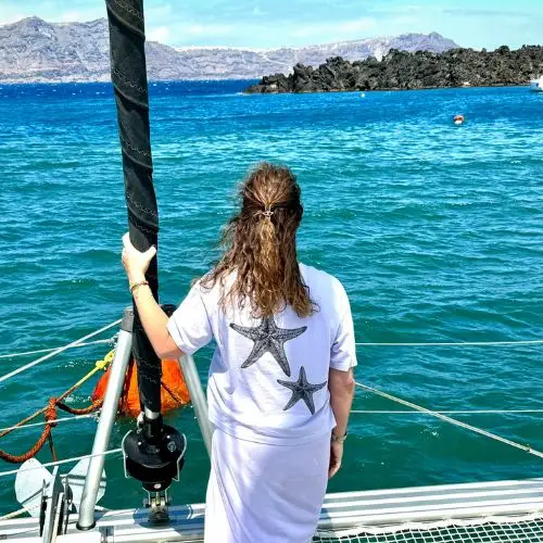 camiseta mujer algodón estrellas de mar