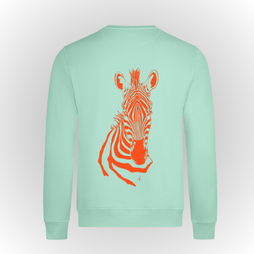 Sudadera Hombre Streetware | Cebra Naranja – vista 4