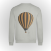 Sudadera algodón orgánico color gris print globo. para hombre y mujer