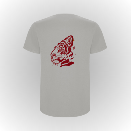 Camiseta algodón orgánico diseño en la espada de tigre rojo