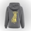 Sudadera gris, algodón diseño cebra