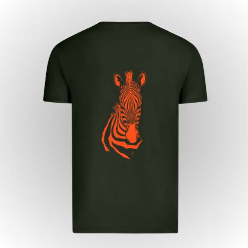 Camiseta hombre| Cebra Naranja