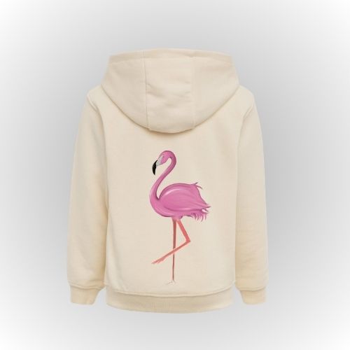Hoodie kids algodón sostenible crema