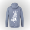 Sudadera con capucha algodón color azul con pint cebra blanca para niños y niñas hasta talla 14