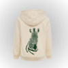 Sudadera con capucha algodón color crema con pint cebra para niños y niñas hasta talla 14