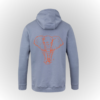 Sudadera algodón dibujo elefante naranja