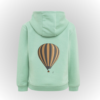 Sudadera algodón para kids, color aqua print globo
