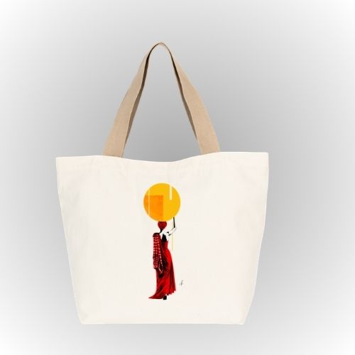 Tote bag beige | Mujer Africana