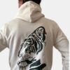 Hoodie Hombre Streetware | Tigre verde – vista 2